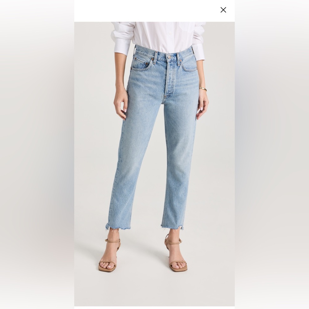 Agolde Riley High Rise Straight Crop Jeans - Picture 11 of 12